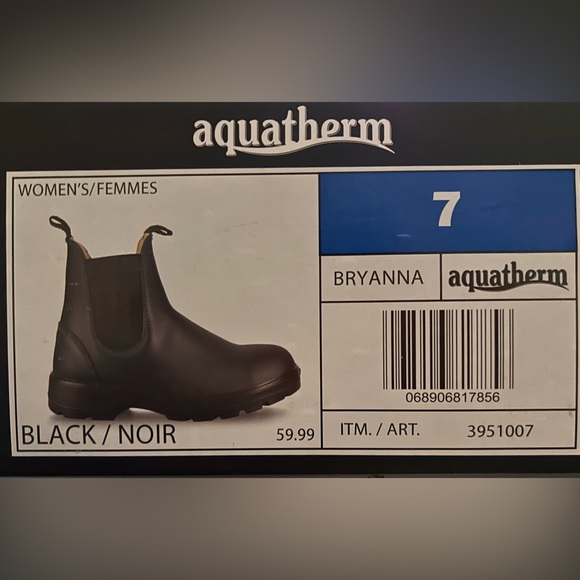 Ladies black Aquatherm winter boots sized 7. - Picture 1 of 8